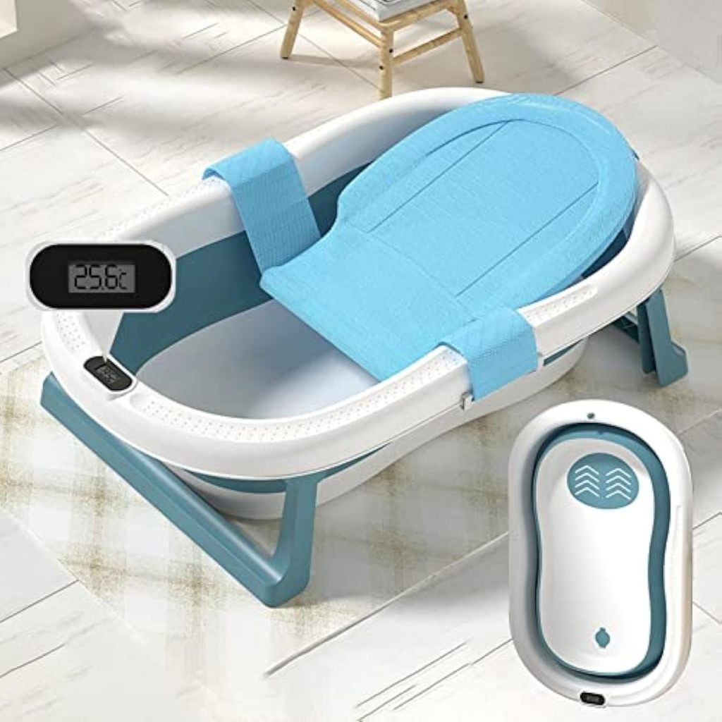 haosin Banheira Dobrável Super Antiderrapante e Portátil Bebê Infantil Premium Piscina Display Digit