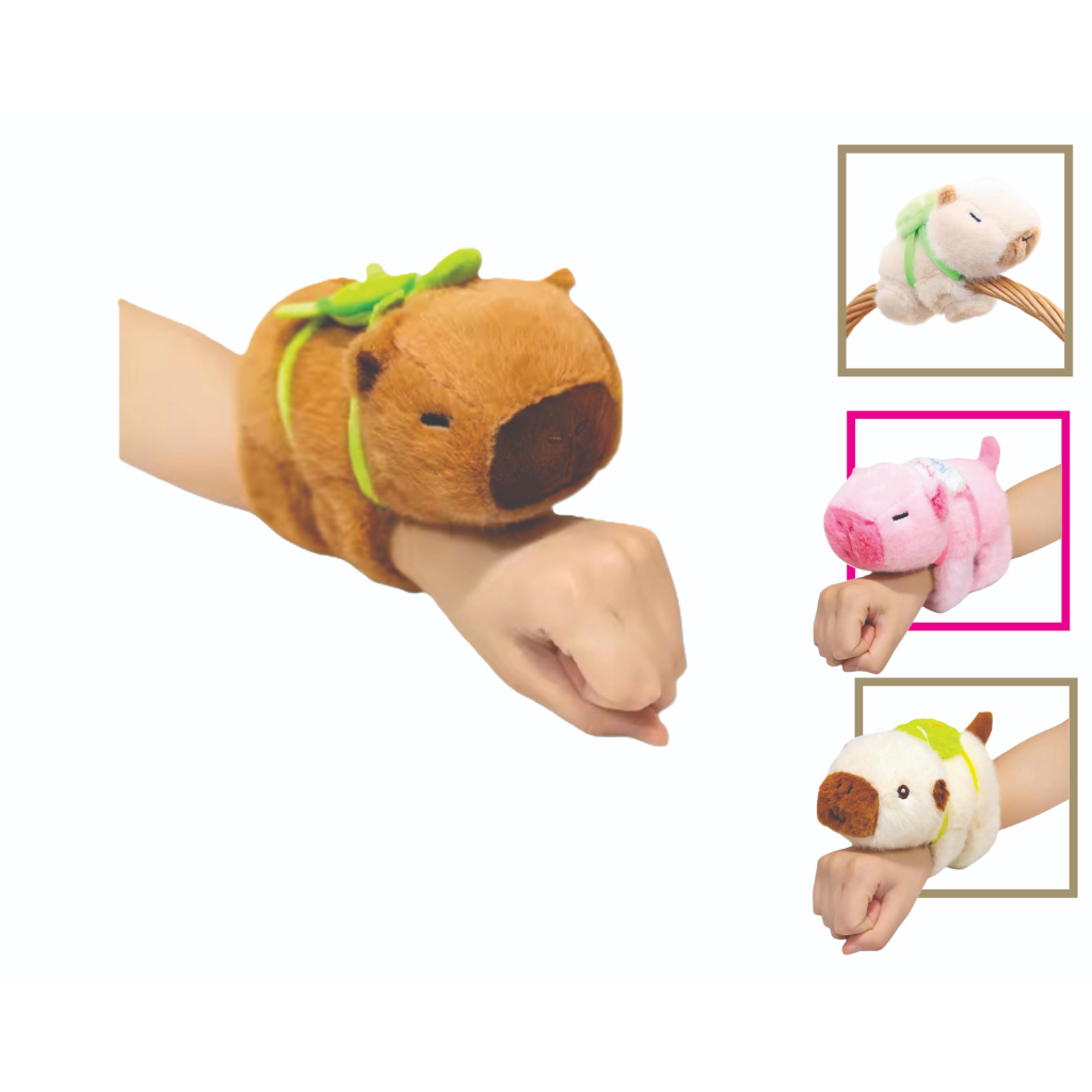 Capivara Pelúcia Brinquedo Presente Fofa Pulseira Filó tartaruga fofinha pelúcia