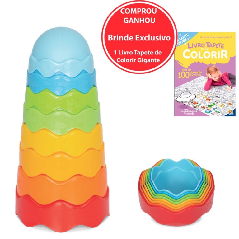 Brinquedo para Bebês + 6 meses Torre de Empilhar 