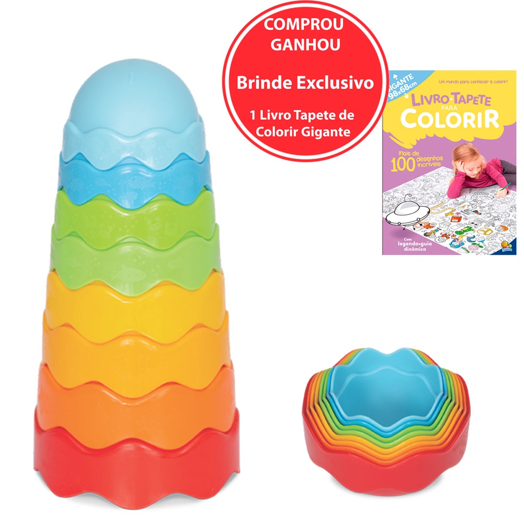 Brinquedo para Bebês 6 meses Torre de Empilhar Didático