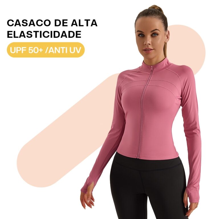 Liouty Jaqueta Feminina de Corrida de Manga Compri