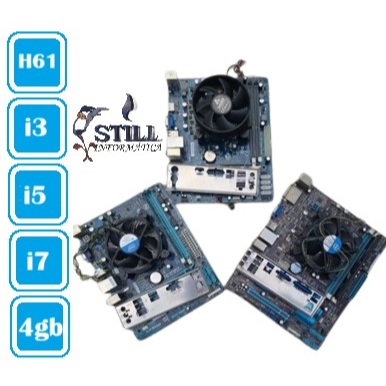 Kit barato Placa Mãe 1155 H61 com Processador I5 