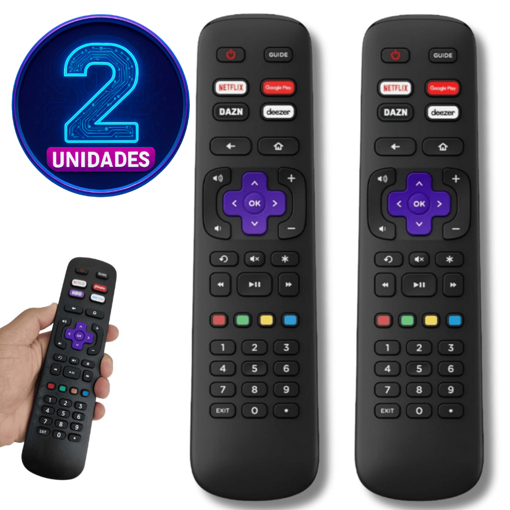 Controle Remoto Compatível com Roku TV Todas as Marcas