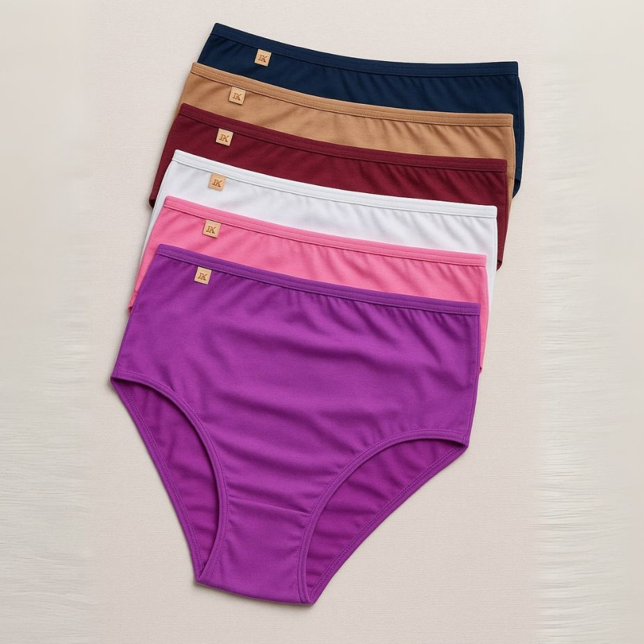 Kit Calcinha Cintura Alta Segura Barriga Hot Pants Calçola Senhora