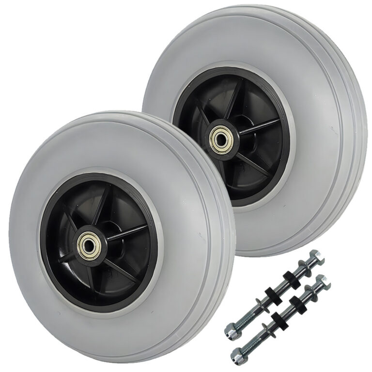 Par Roda Pneu Dianteiro 200×50 Maciça Aro 8 