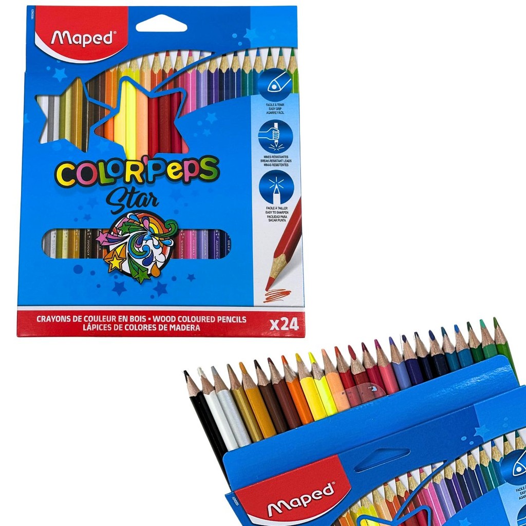 Lápis De Cor ColorPeps 24 Cores Maped