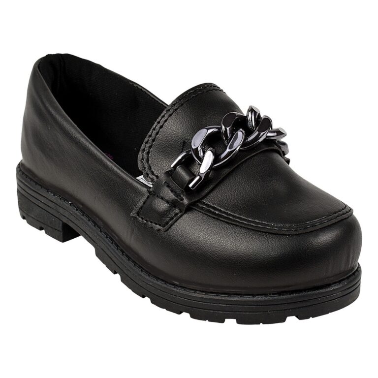Sapato Mocassim Tratorado Infantil Feminino Oxford