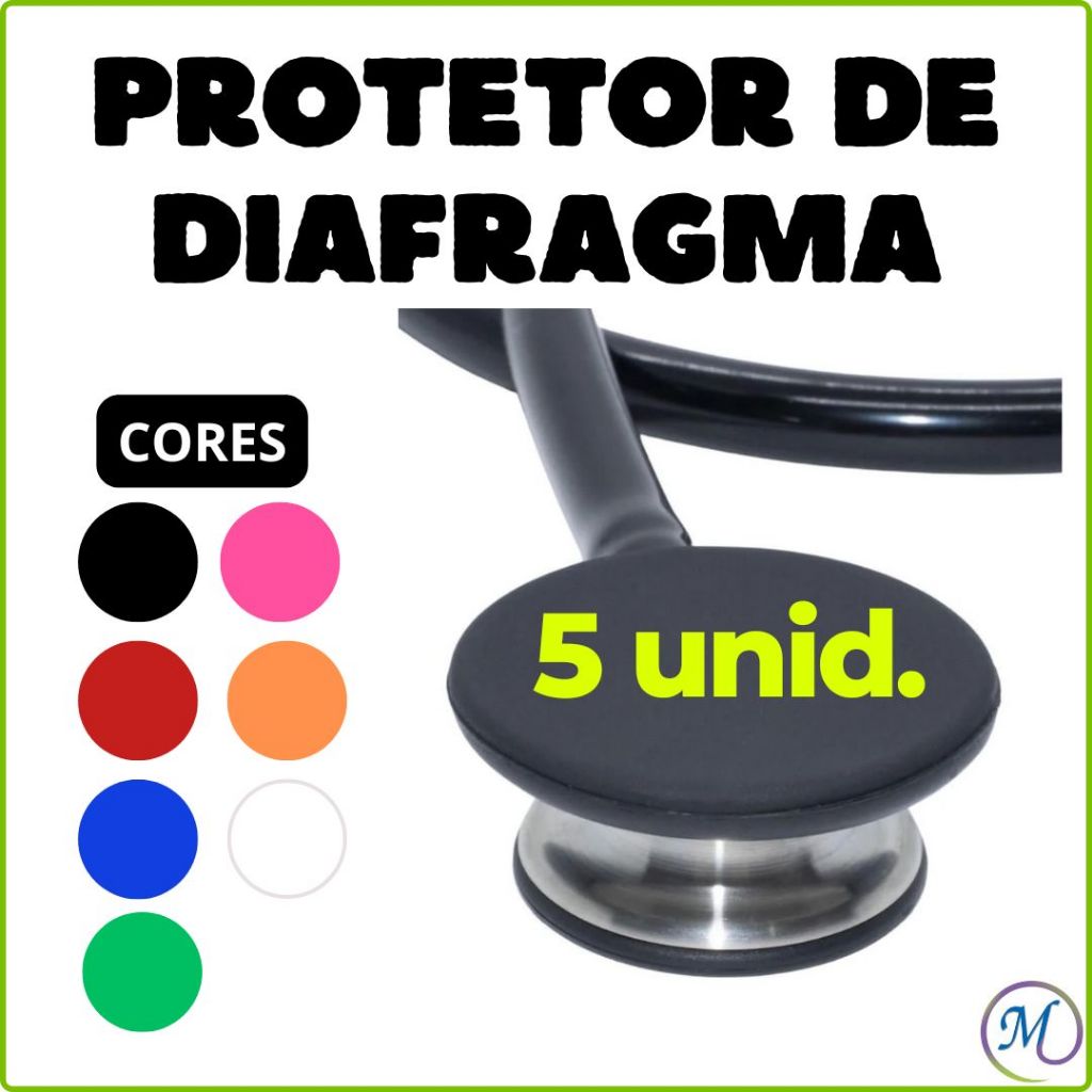 Protetor de diafragma para estetoscopio – Pink, Azul, Branco, Preto, Verde, Vermelho e Laranja