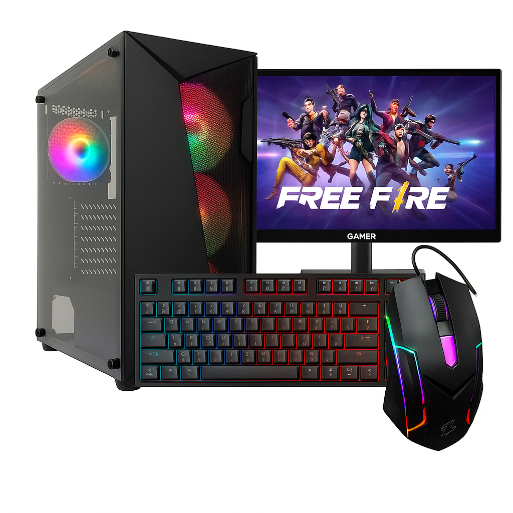 Cpu Gamer Barato I5 4gb Ssd 240gb Wifi + Fonte + Gt 210 + Monitor 15