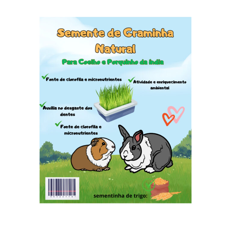 Sementes Graminha Natural para coelho e porquinho 
