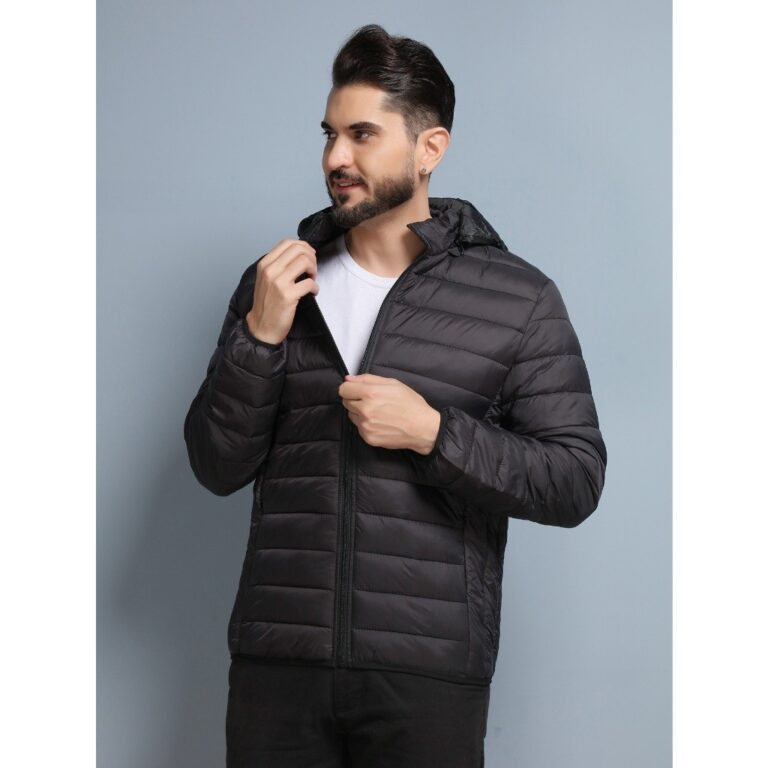 Jaqueta Bobojaco Masculino Puffer Capuz Removível