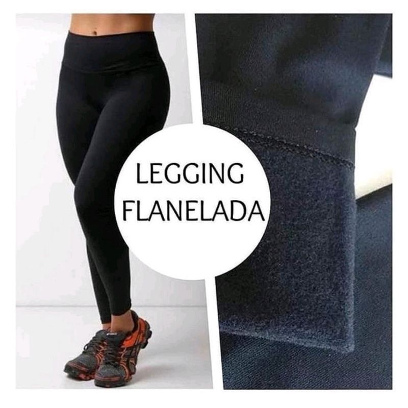 Legging Flanelada Grossa Calça Leg Peluciada Forrada Por Dentro Calça Térmica