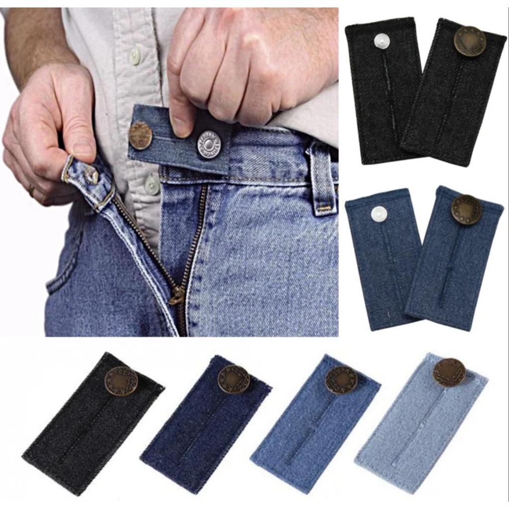1 Pcs Fivela De Extensão De Roupas Jeans Cintura Expansor Botão Extensor De Calça Cinto Elástica Aju