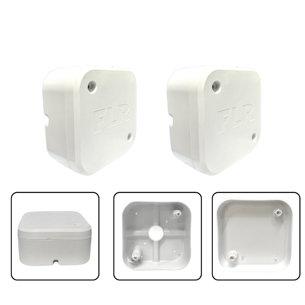 Kit 02 caixa Plástica Organizadora Camera Cftv BRANCA