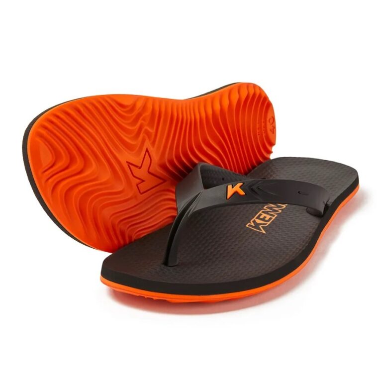 Sandália Chinelo Kenner New Summer Preto e Laranj