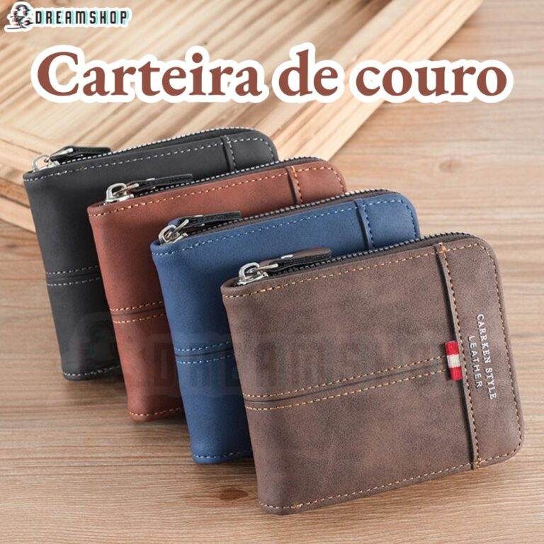 Homens Novo Estilo Carteira de Couro com Zíper Ca