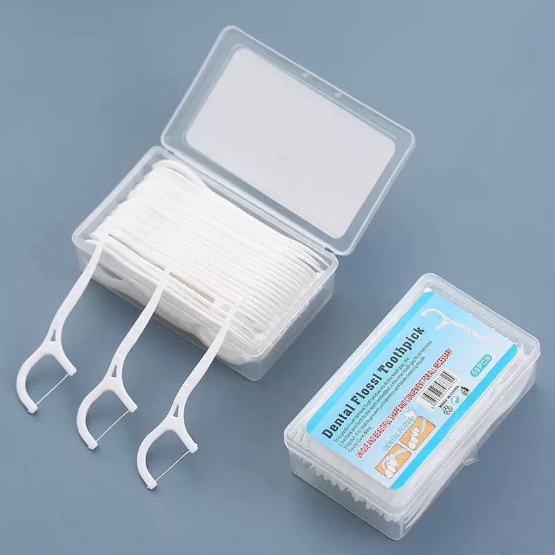 KIT 50PÇS Fio Dental Picks Palitos Dentes Vara Dente Escova De Limpeza Interdental Pick Oral Higiene