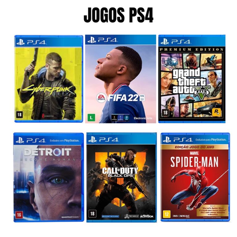 Jogos Ps4 – Fifa 22 – Gta V – Cy