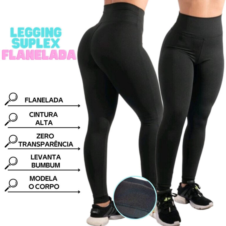 Legging Flanelada Grossa Calça Leg Peluciada Forr
