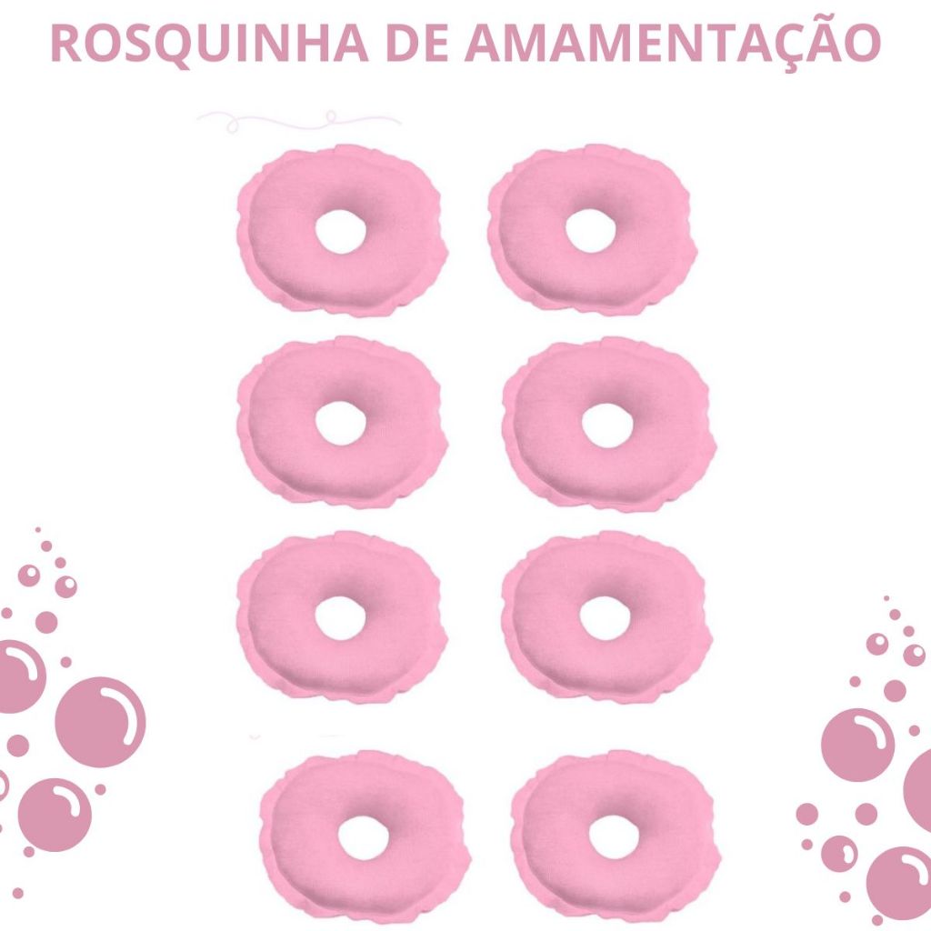 Kit 8 Rosquinhas De Amamentação Absorvente Protetor Lavável Macia Confortável Para Seios