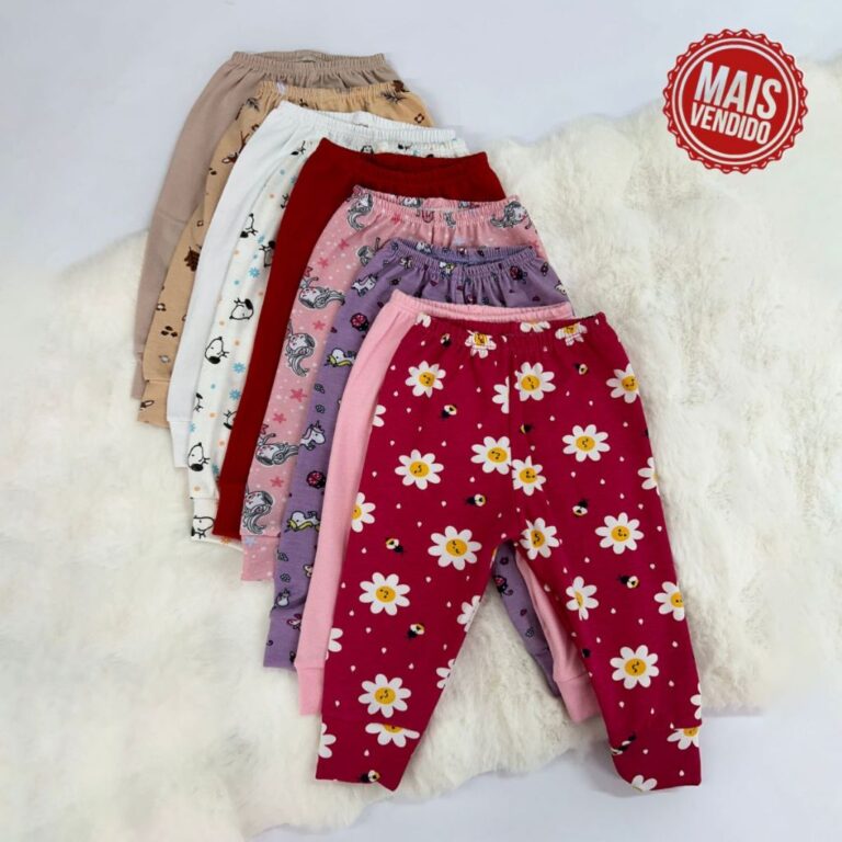 Kit de 4 Calças Estilo Pijama Mijão Calça Para 