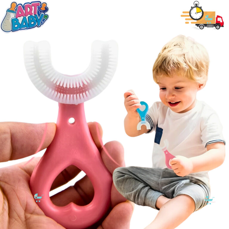 Kit Escova de Dente em Forma de U Infantil Bebê  