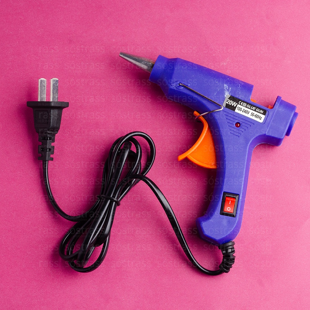 Aplicador de Cola Quente 7mm – 20W Bivolt Botão Liga e Desliga