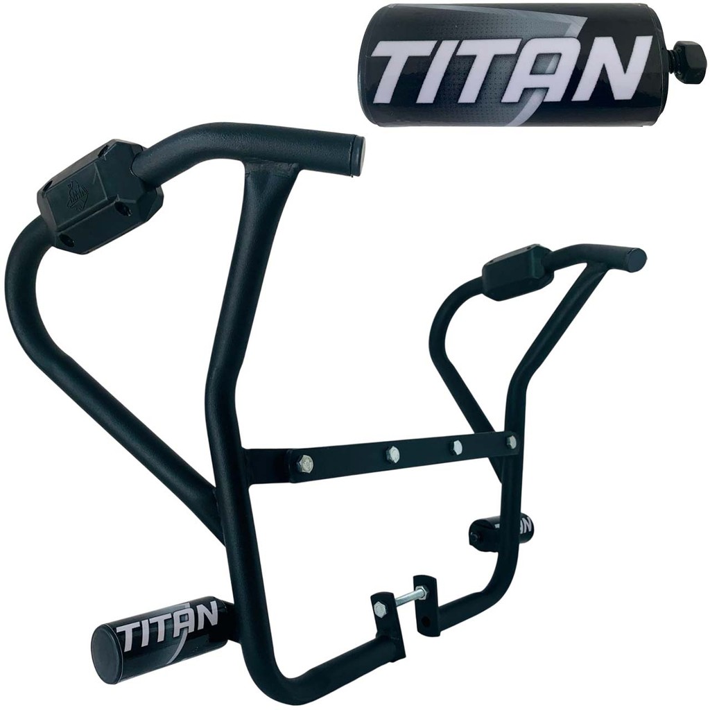 Titan 160 Modelo 2025 Protetor Carenagem Motor Tanque Preto Mata Cachorro com Pedal Slider Moto Hond