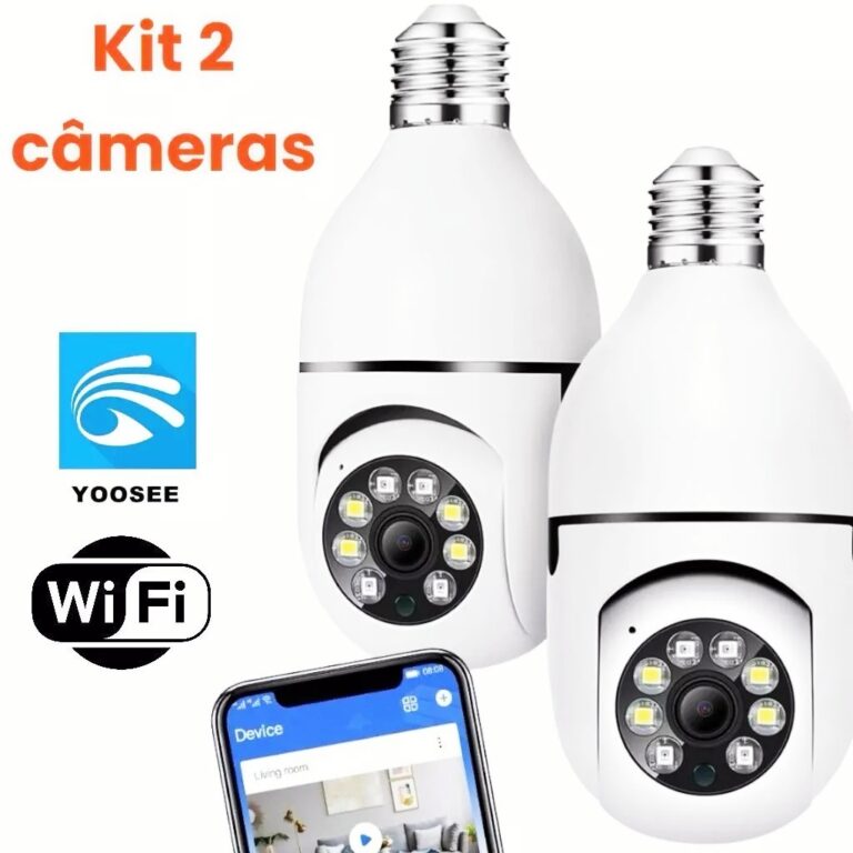 Kit 2 câmera segurança a Prova Dágua IP44 wi-fi