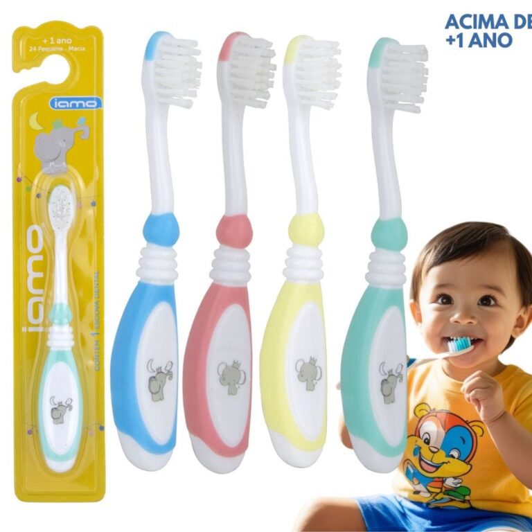 Kit 2 4 6 8 Escovas de Dente Infantil Macia +1 Ano