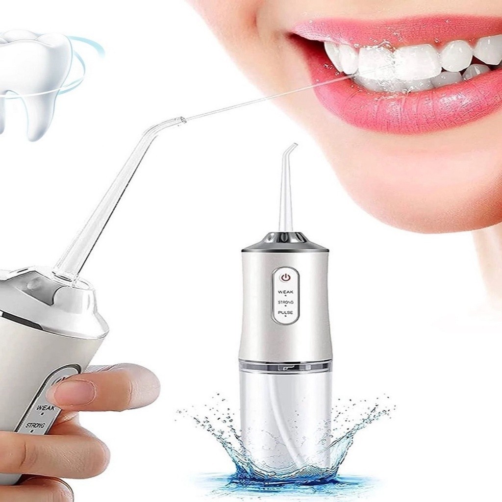 Irrigador Bucal Recarregável Portátil Sem Fio Jato Água Oral Dentes Gengivas Implante Clareador Apar