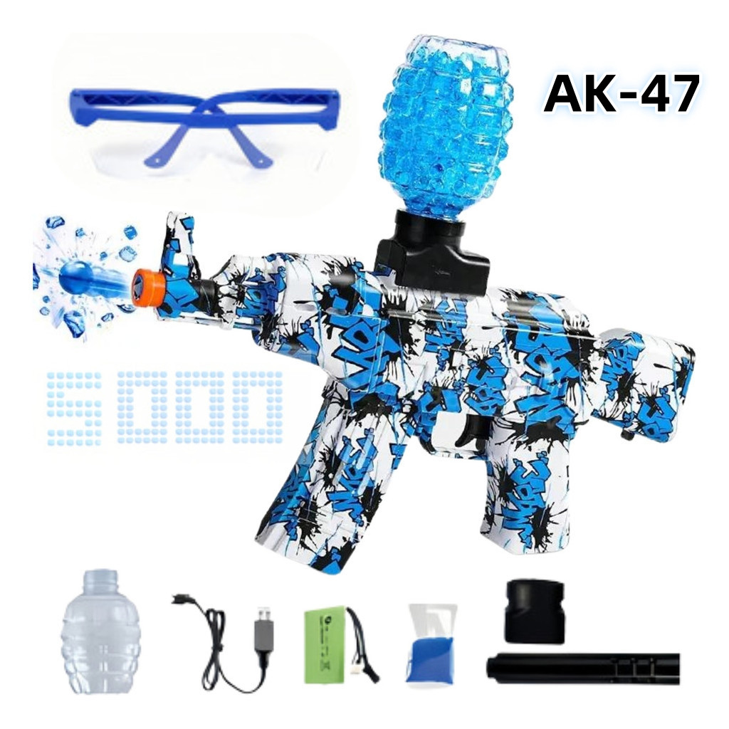 Arminha Elétrica Lança Bolinhas de Gel | AK-47 M416 Automática com 5000 Bolinhas Inclusas