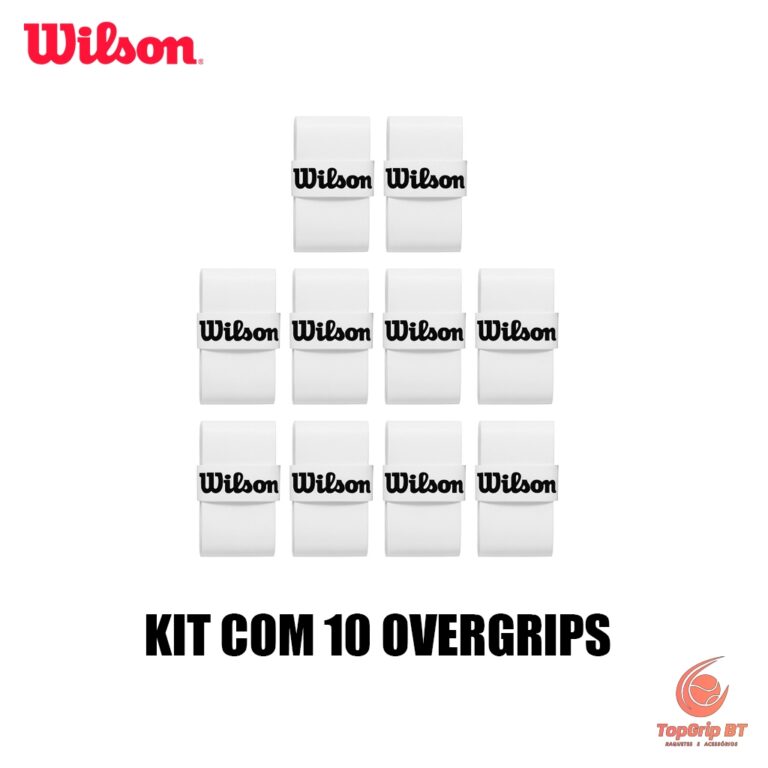 Kit Overgrip Wilson Comfort Liso Pegajoso  com 10/