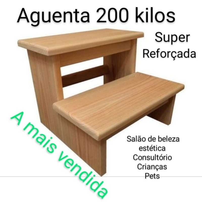 degrau auxiliar escadinha de consultório estética  assistente de maca crianças e pets manicure degra