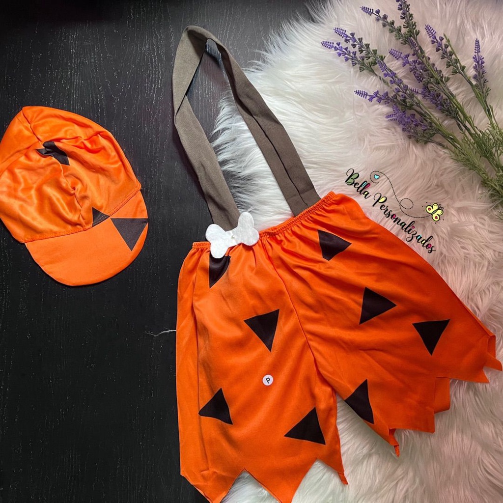Roupa do Bambam com Bone  Flintstones , Menino Das Cavernas