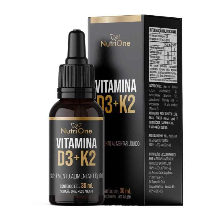 Vitamina D3 2.000UI + K2 Mk7 120mcg em Gotas 120 D