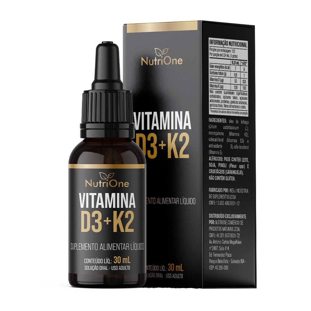 Vit. D3 2.000UI + K2 MK7 120mcg Gotas 120 Doses – Nutrione