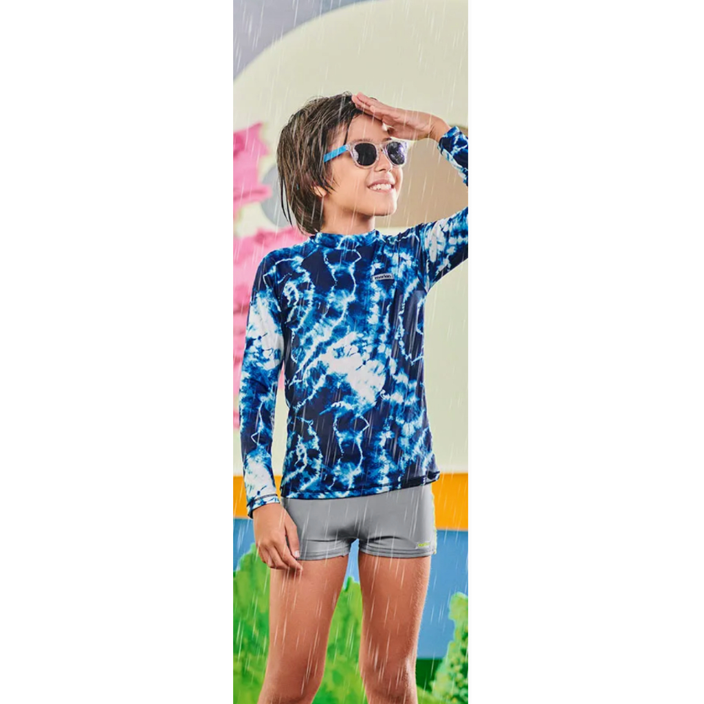 Camiseta Infantil Manga Longa Proteção Solar UV 50+   Marlan