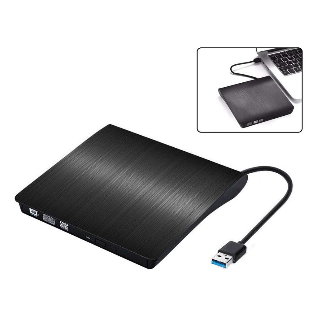 Gravador De Cd E Dvd Externo Slim Usb 3.0 Para Mac Notebook