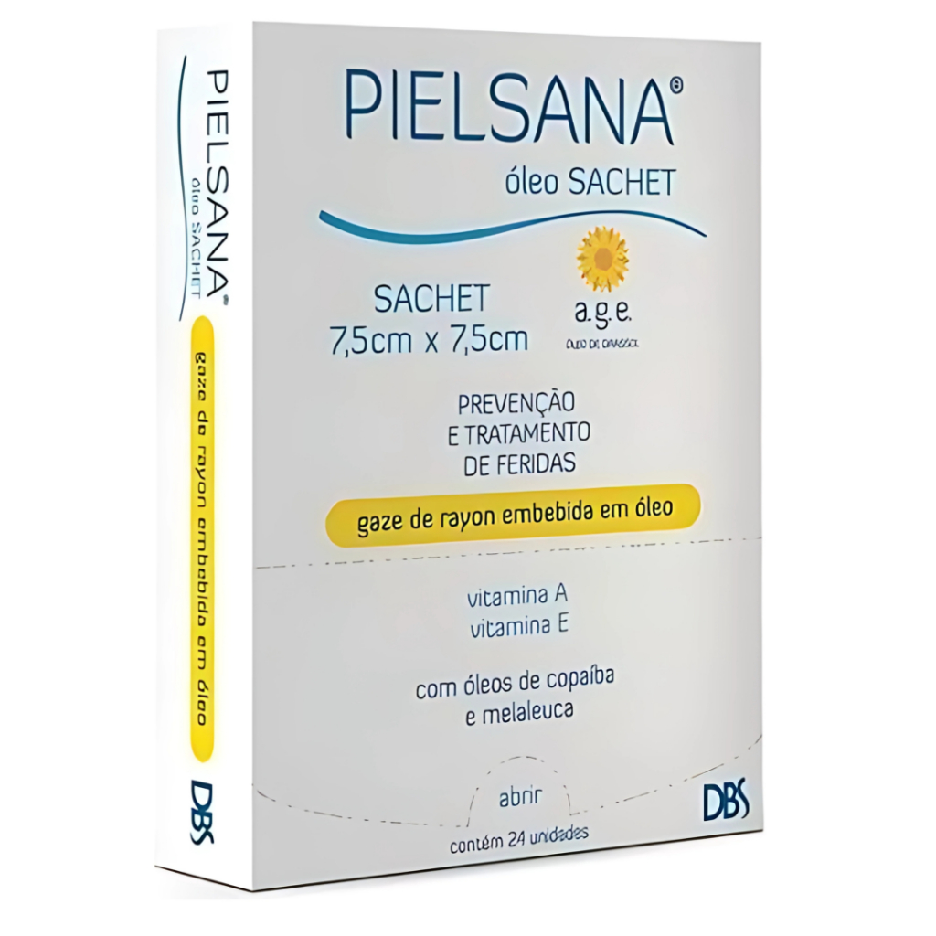 Curativo Pielsana Gaze De Rayon Óleo Age 7,5 x 7,5cm – C/24 Dbs