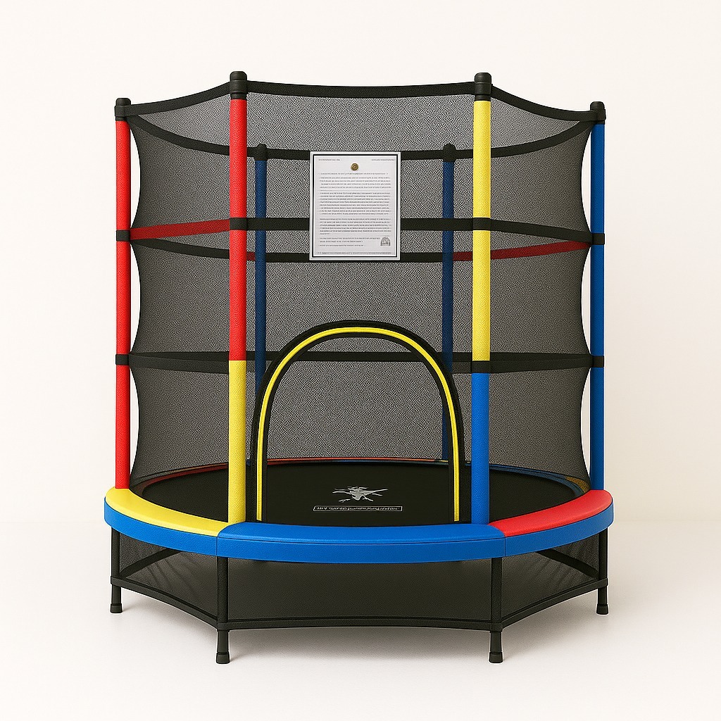 Cama Elástica Infantil 1,40m com Rede de Proteção  Trampolim Pula Pula Seguro até 45kg
