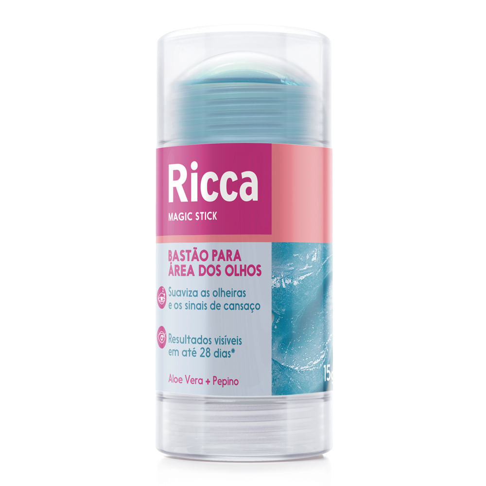 Bastão para área dos olhos Ricca Aloe Bela Pepino e Aloe Vera 15g