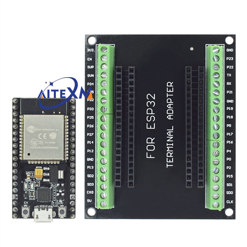 Placa De Desenvolvimento ESP32 ESP-32S NodeMCU Módulo MICRO/Tipo-C Sem Fio WiFi + Bluetooth WROOM-32
