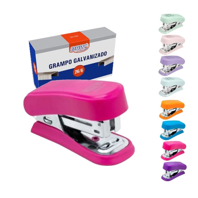 Kit Mini Grampeador até 20 folhas + 1.000 Grampos