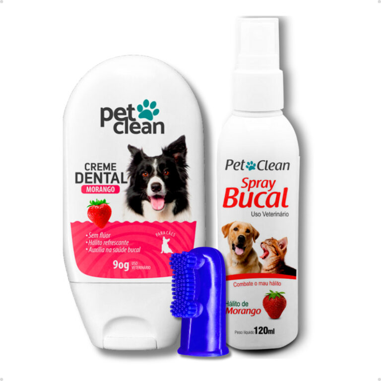 Kit Pet Clean Higiene Bucal para Cachorro e Gato C