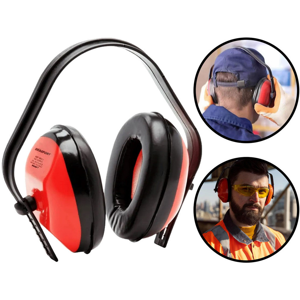 Abafador De Ruído Ajustável Tipo Concha Com Espuma Protetor Auricular Profissional Brasfort