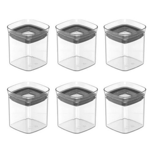 Organizador De Temperos Cozinha Clear 6 Peças Her