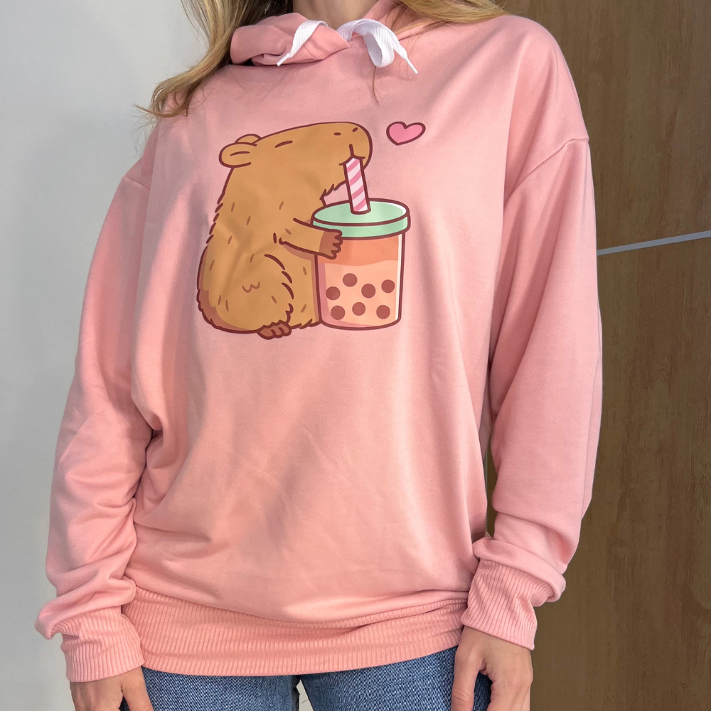 Moletom Capivara Casaco Frio Blusa Bolso Canguru Capuz Adulto Quentinho Inverno Frio Masculino Femin