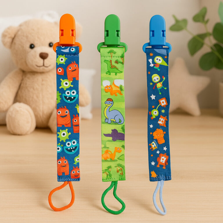 Kit 3 Prendedor de Chupeta Bico para Menino com Pr