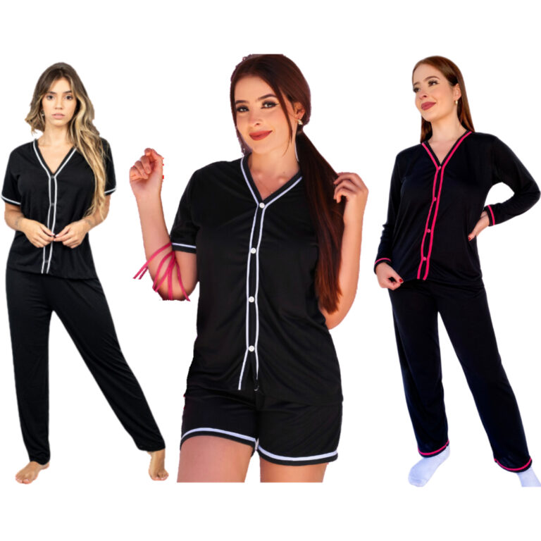 Pijama Feminino Aberto Adulto Baby Doll Americano 